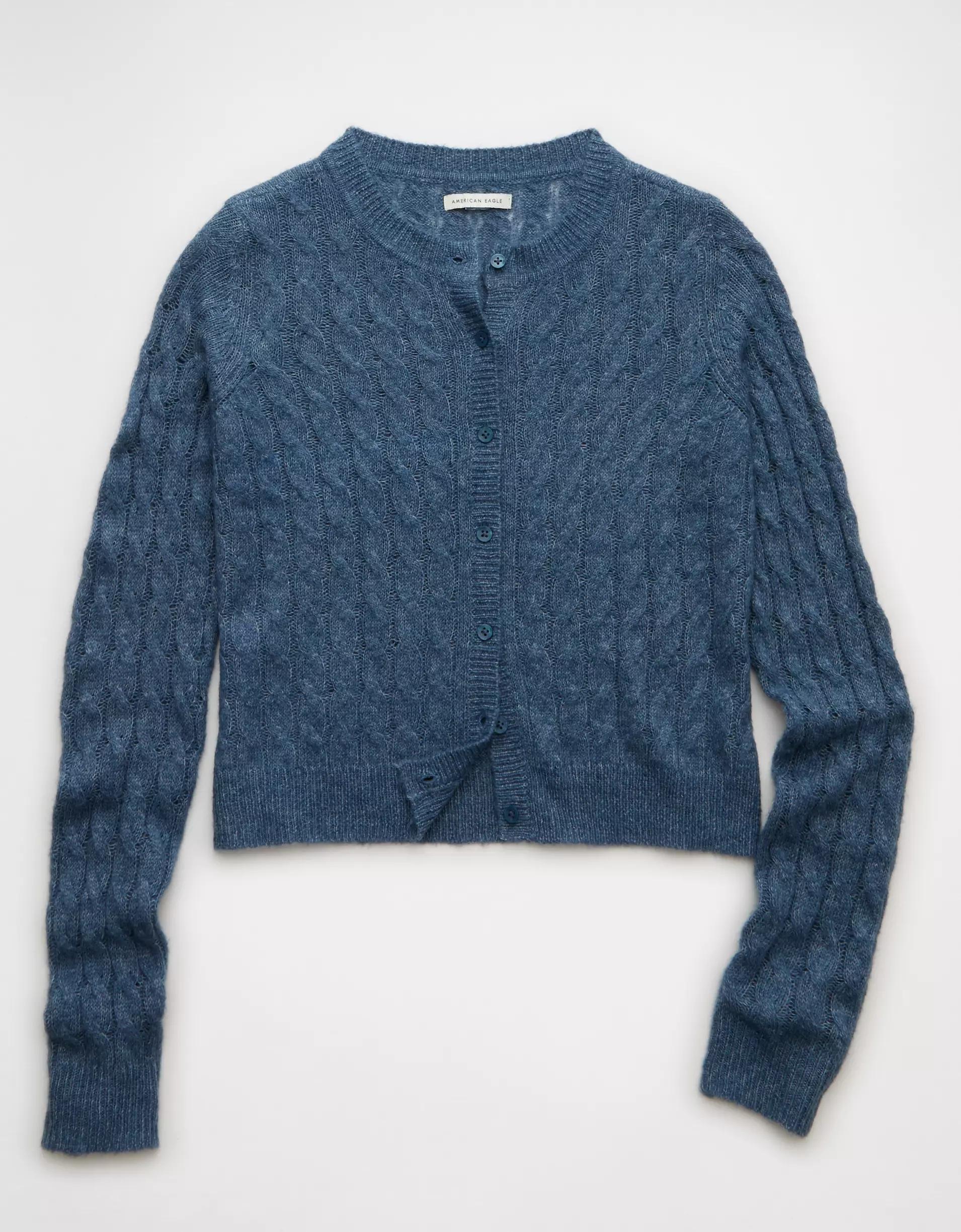 AE Whoa So Soft Button-Front Cardigan Product Image