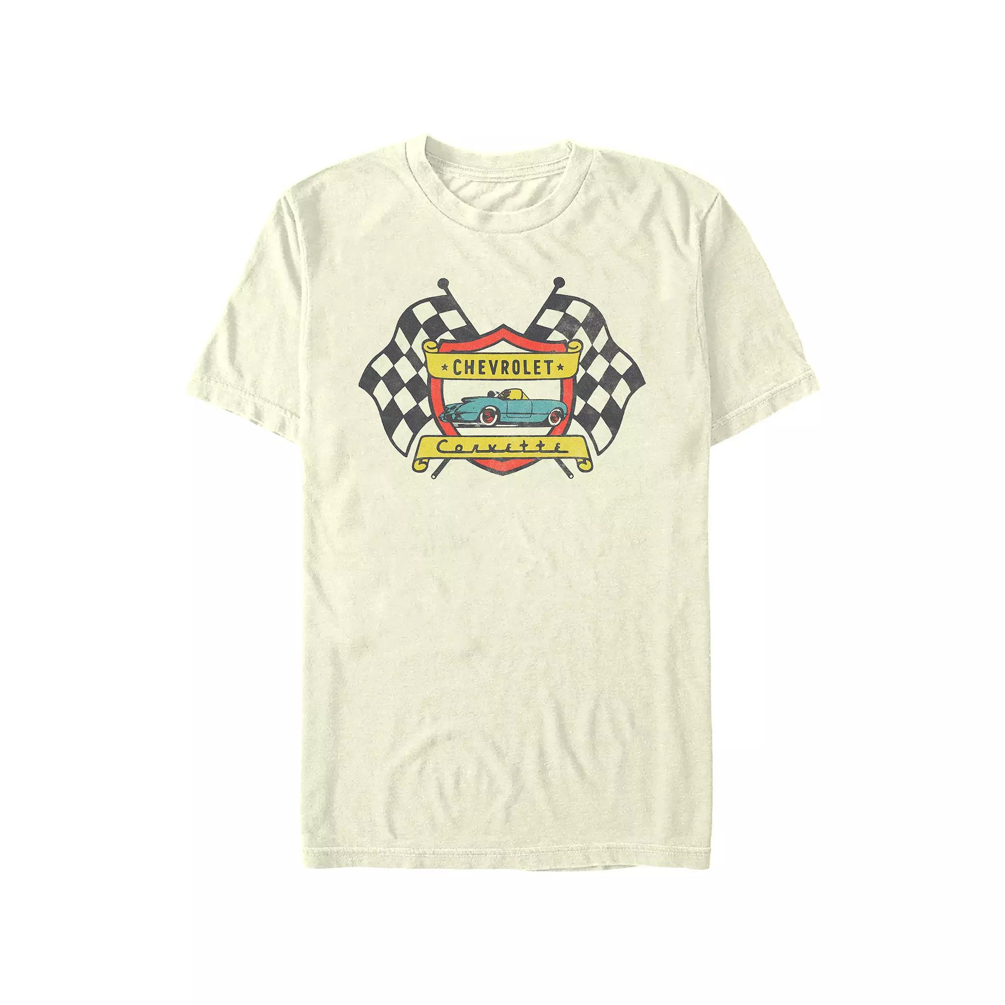 Men's Chevrolet Corvette Crest Graphic Tee, Size: XL, Natural Product Image