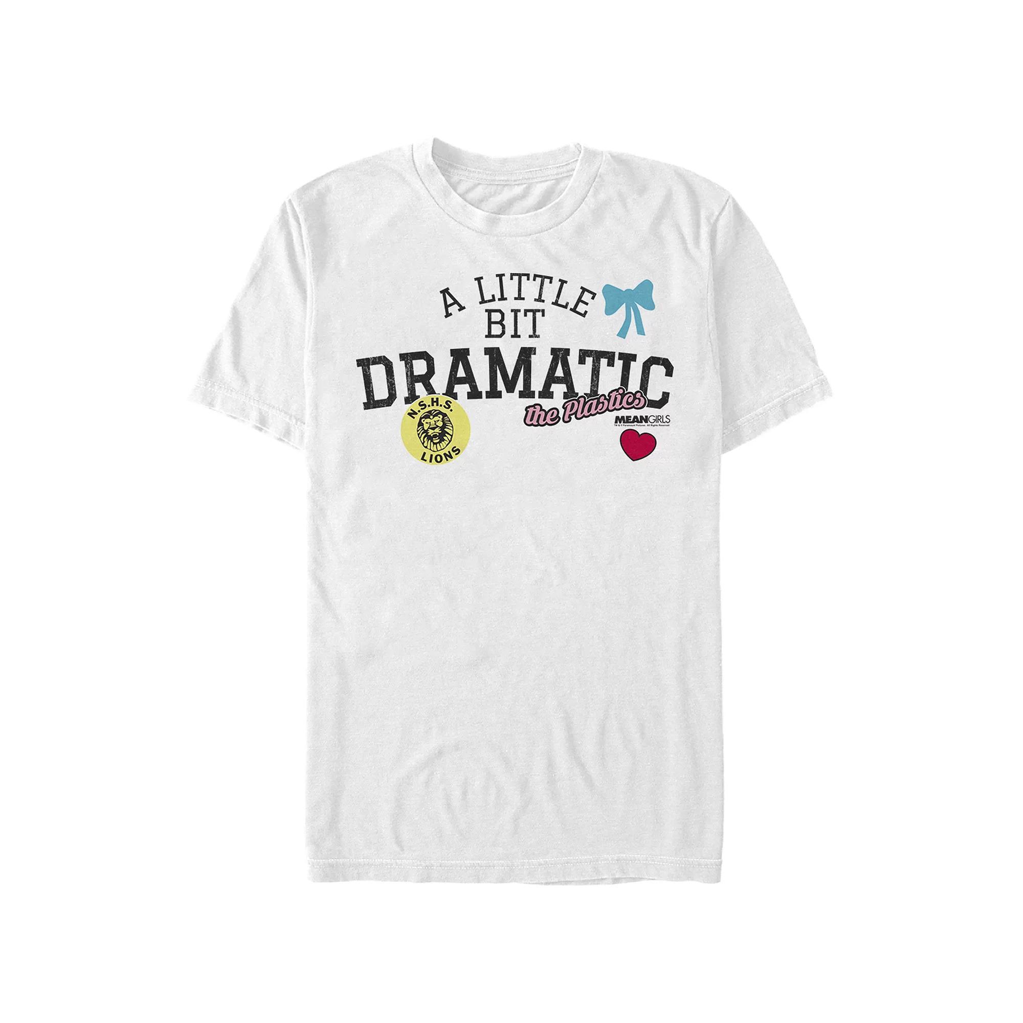 Men's Mean Girls A Little Bit Dramatic Graphic Tee, Size: XXL, White Product Image