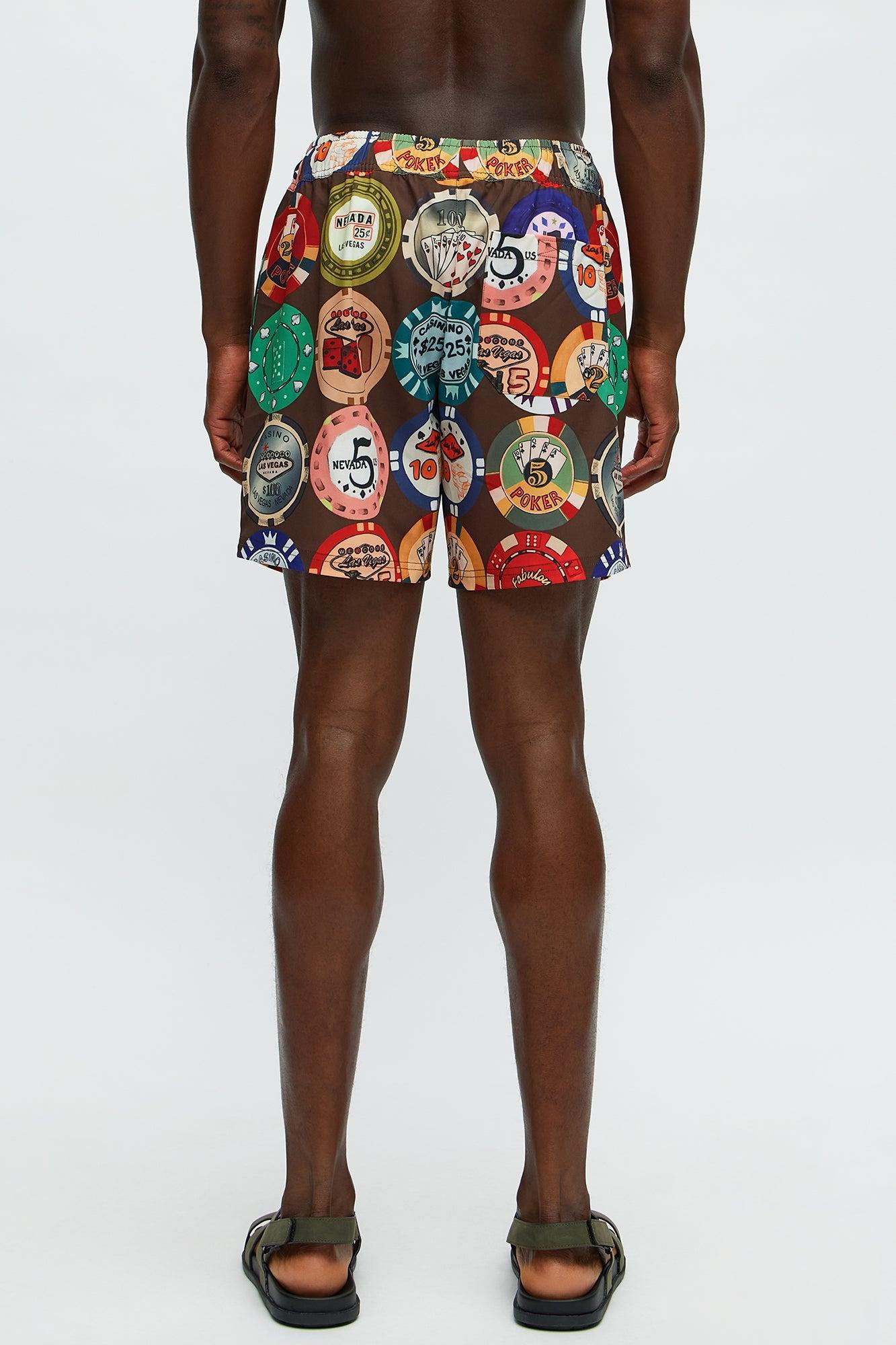 Lucky Hand Swim Mid Trunk - Multi Color Product Image