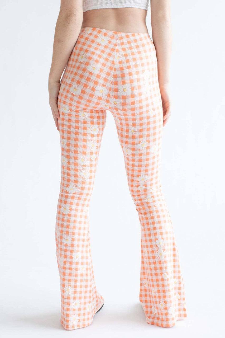 Orange Daisy Gingham Bell Bottoms Product Image