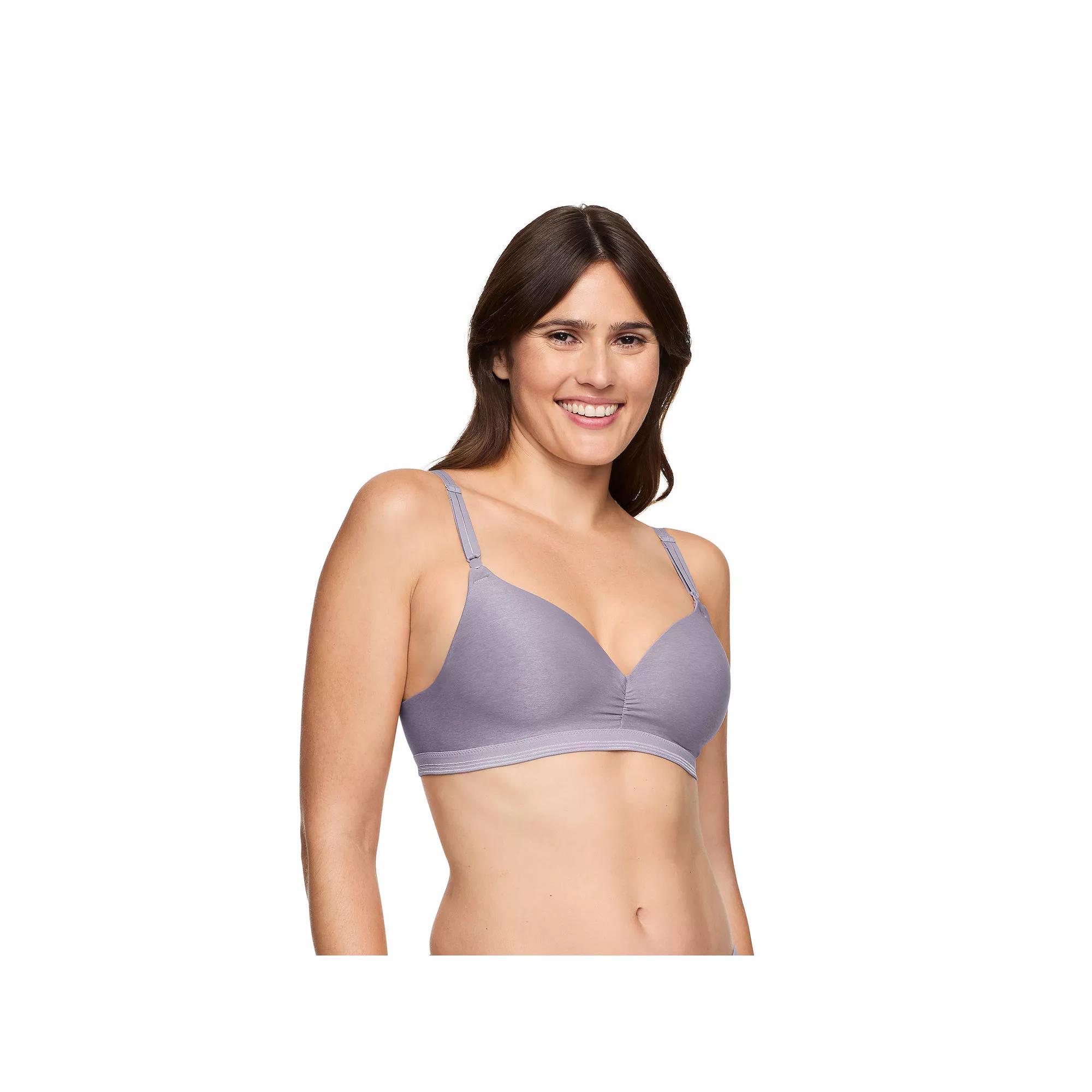 Warners Play It Cool® Stay Cool and Dry Wireless Lift Comfort Bra RN3281A, Women's, Size: 38 C, Purple Gray Product Image