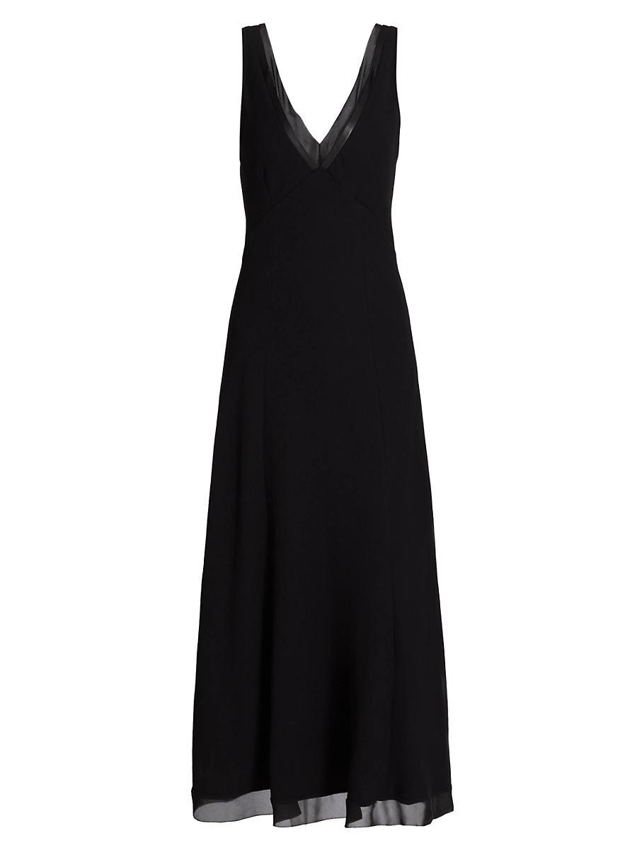 Womens Chiffon Leather-Trim Slipdress Product Image