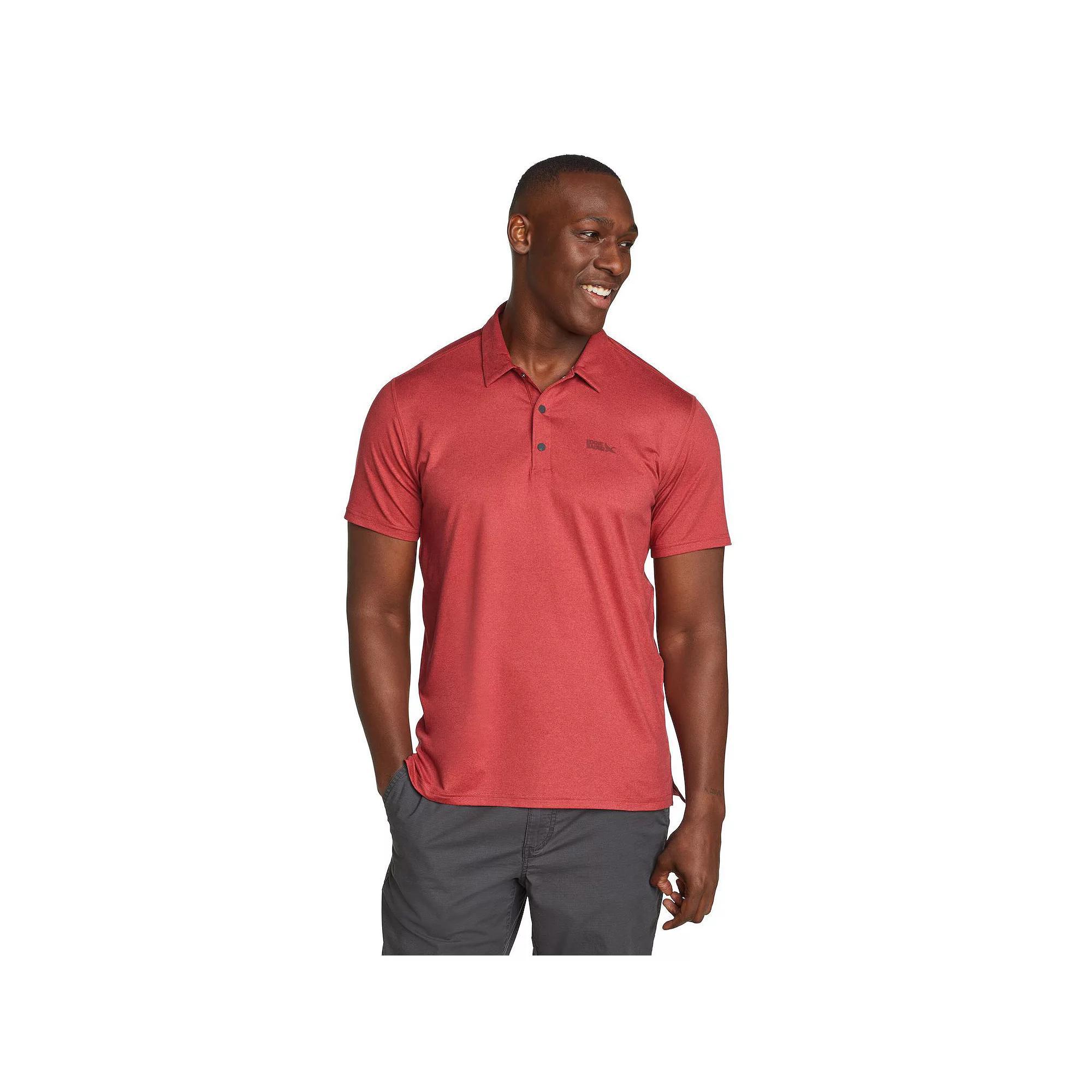 Big & Tall Eddie Bauer Short Sleeve Mountain Trek Polo 2.0 Shirt, Men's, Size: XL Tall, Dark Red Product Image