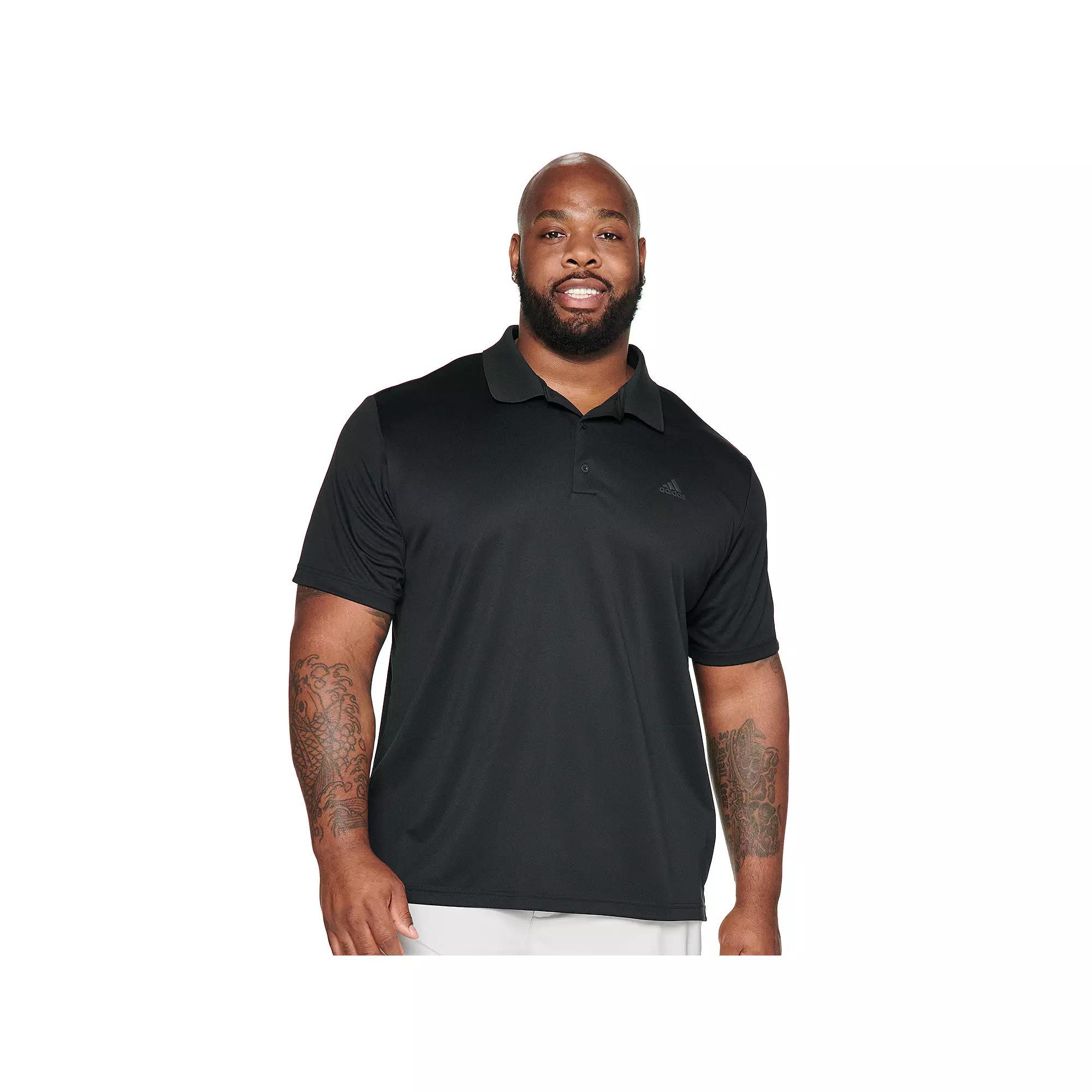 Big & Tall adidas Primegreen Performance Golf Polo, Men's, Size: 2XB, Black Product Image