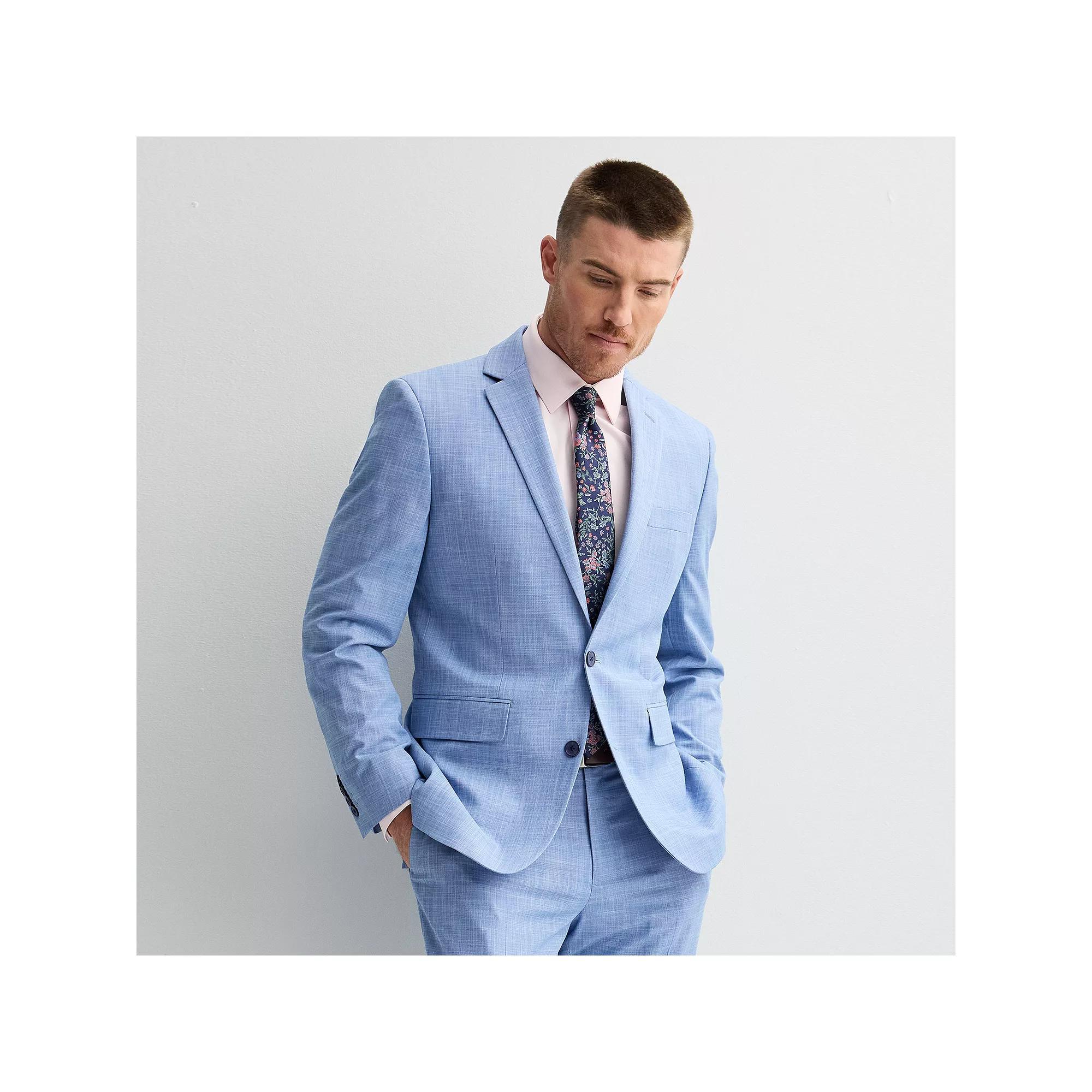 Men's Apt. 9® Premier Flex Performance Slim-Fit Washable Suit Jacket, Size: 38 Short, Blue Crosshatch Product Image
