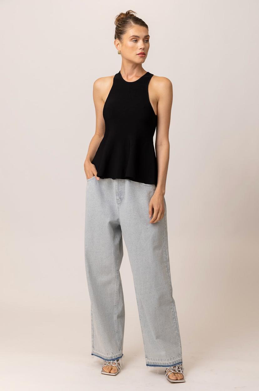 Line & Dot | Amina Top | Black Product Image