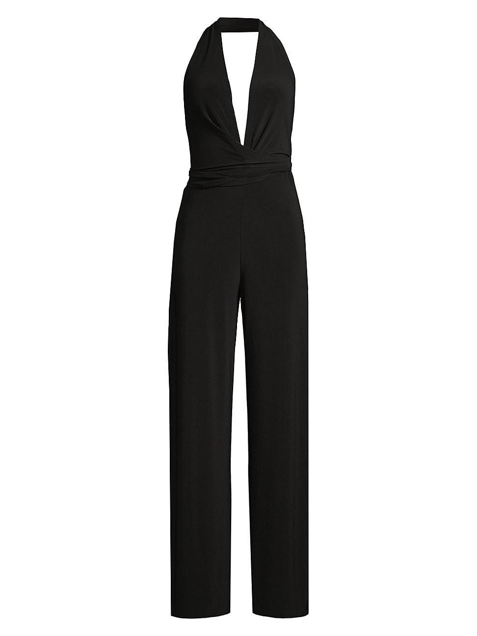 Norma Kamali Halter Wide Leg Jumpsuit Product Image