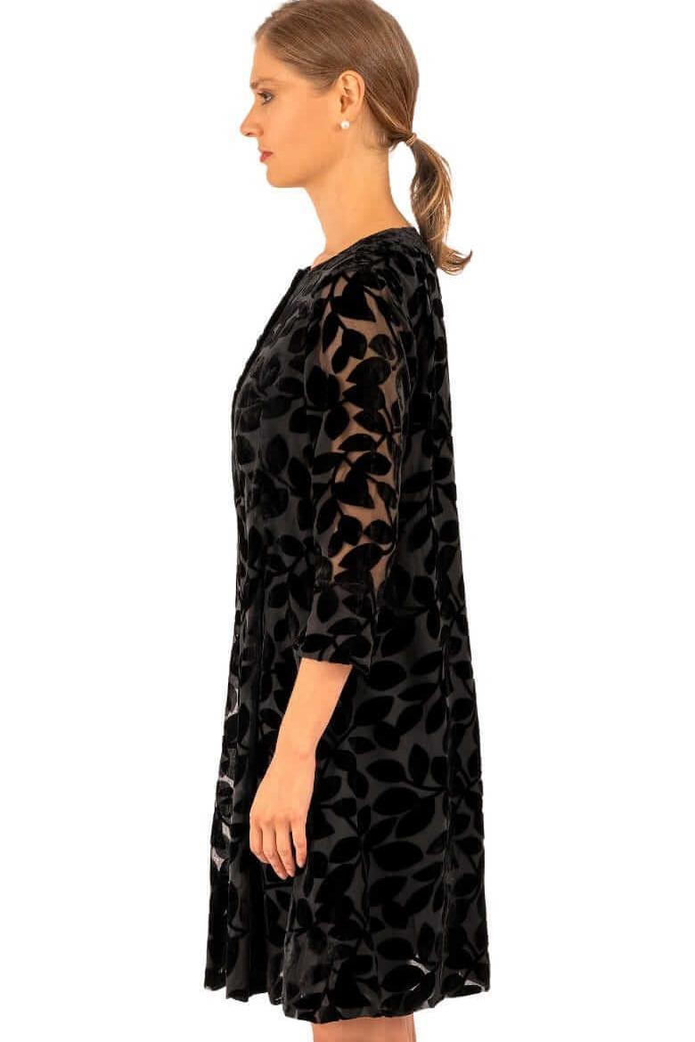 Ursula Swing Dress - Luxe Leaf Velvet Product Image