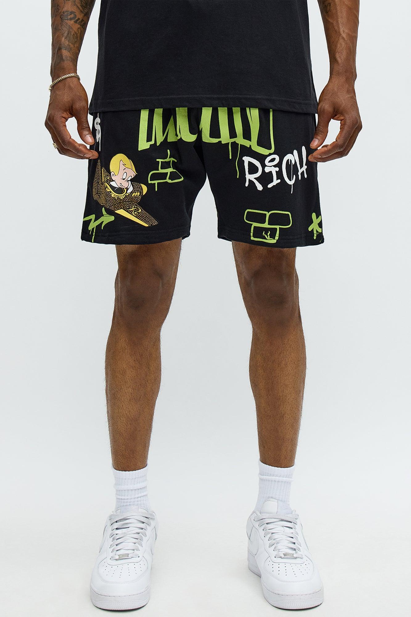 Richie Rich Fly Sweatshorts - Black Product Image