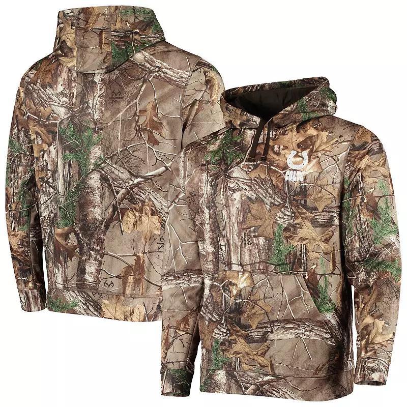 Men's Dunbrooke Realtree Camo Indianapolis Colts Circle Champion Tech Fleece Pullover Hoodie, Size: Medium, Green Product Image