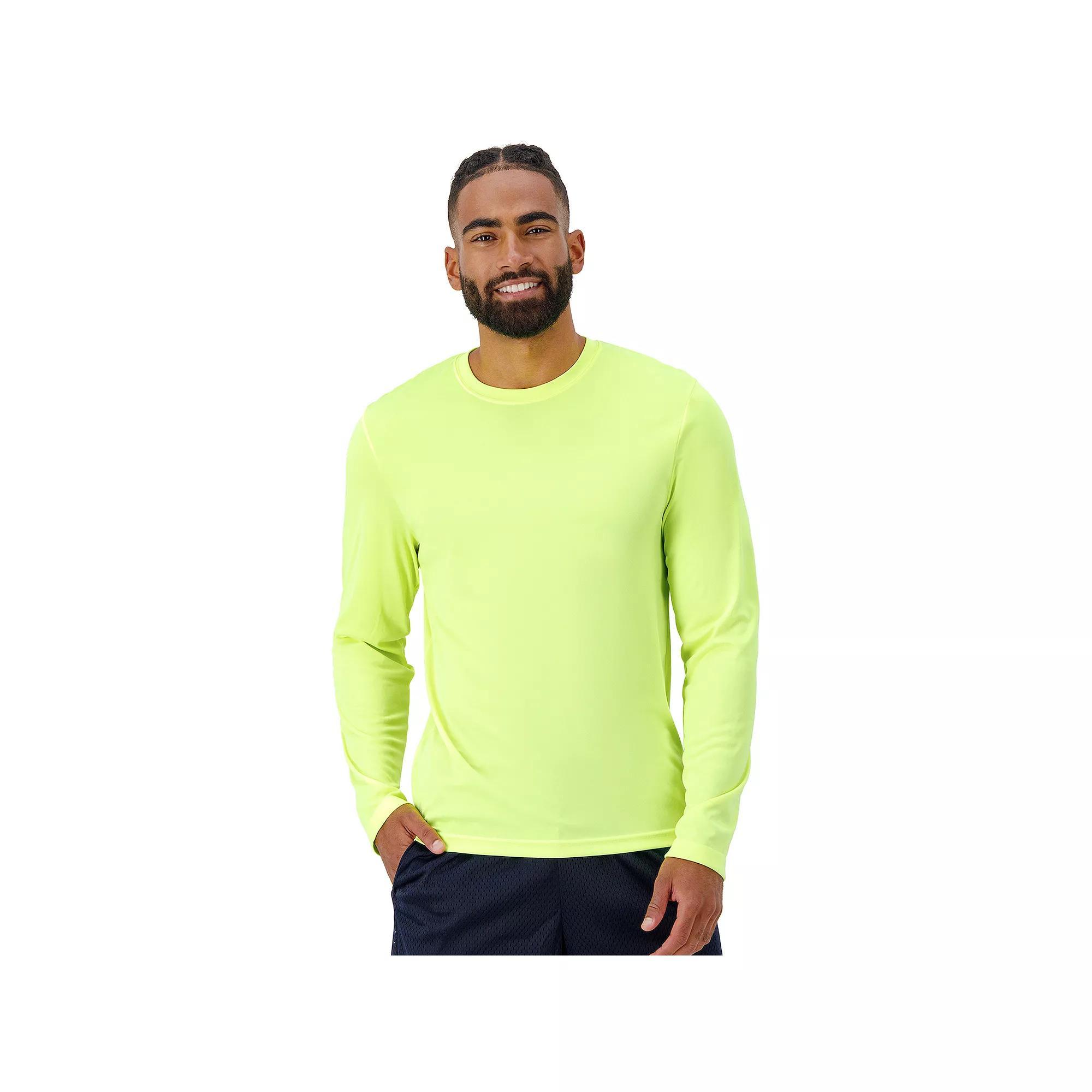 Men's Hanes® CoolDRI Long Sleeve Performance Tee, Size: XL, Blue Product Image