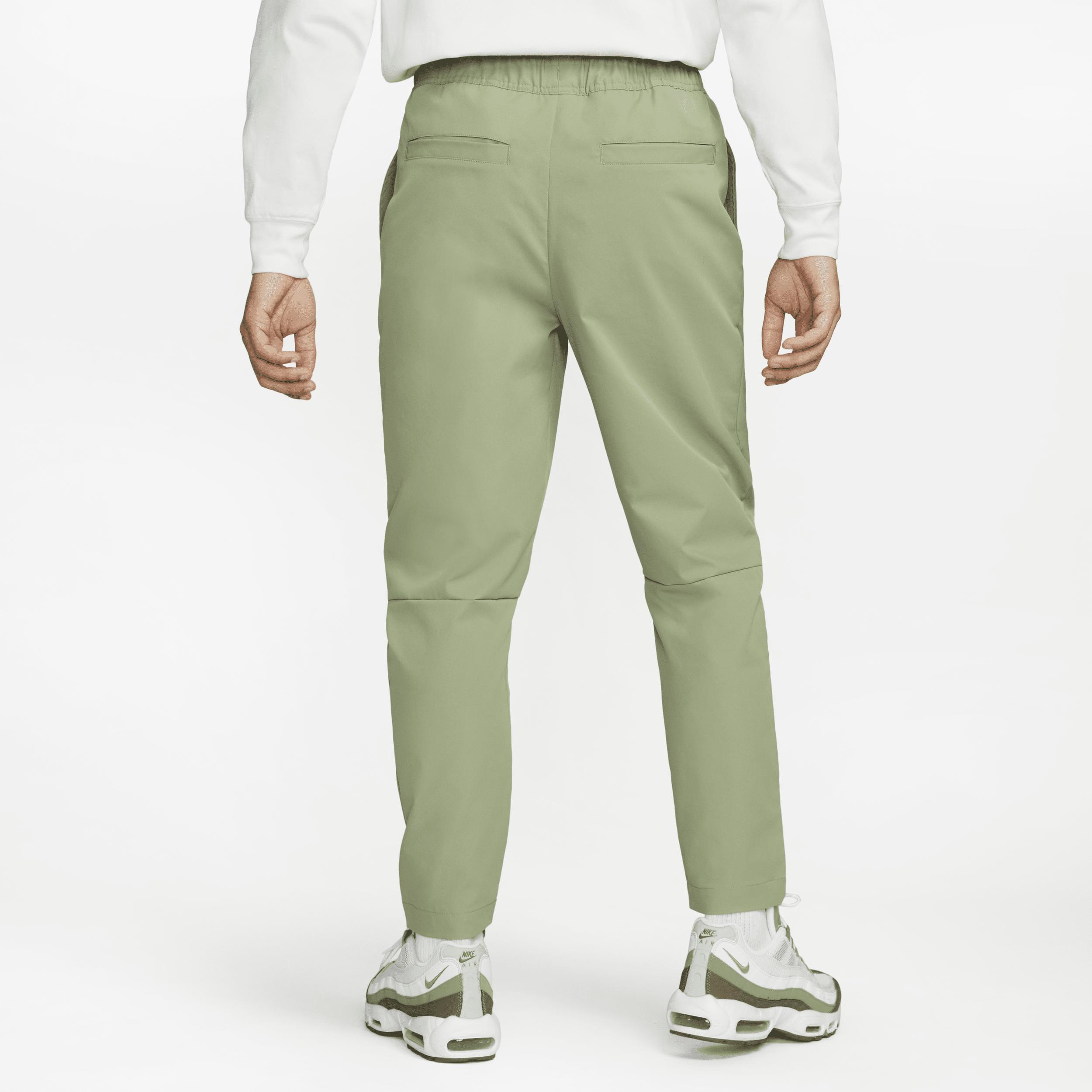 Nike Woven Taper Leg Pants - Mens Green/White Product Image
