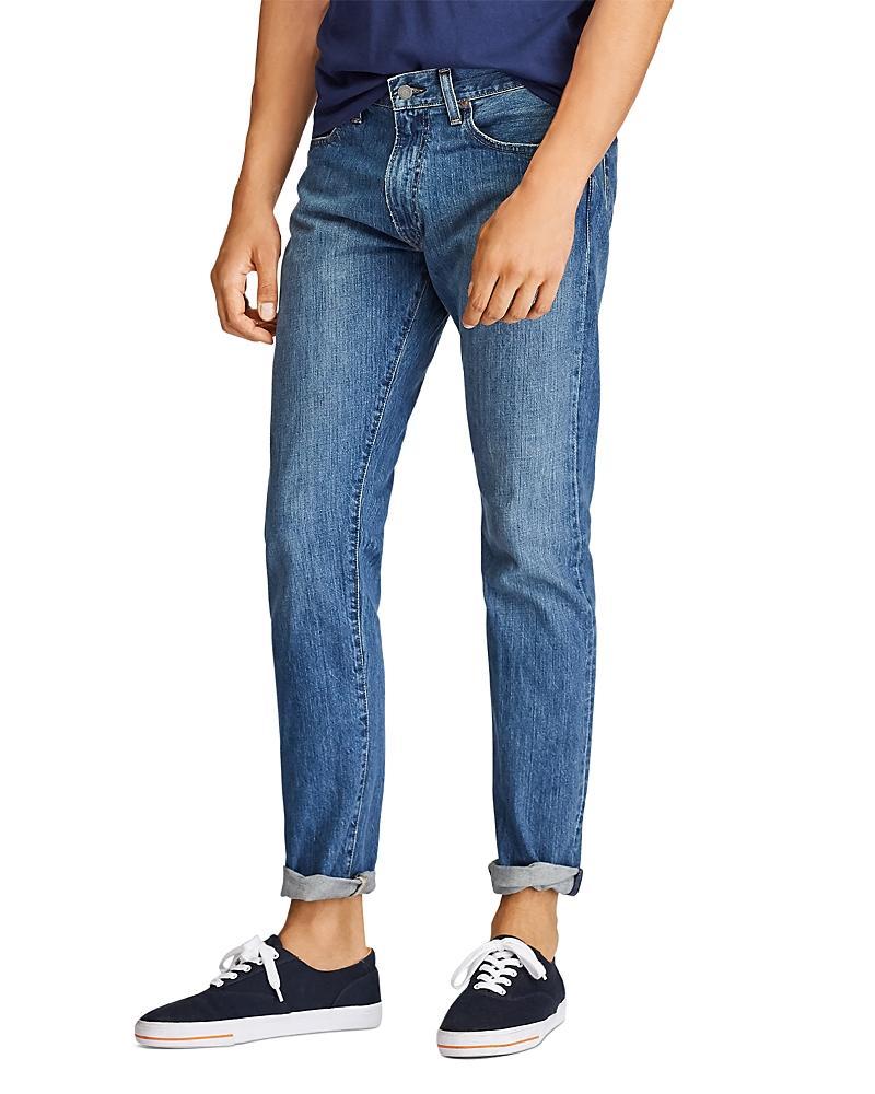 Polo Ralph Lauren Varick Slim Straight Jeans in Blue Product Image