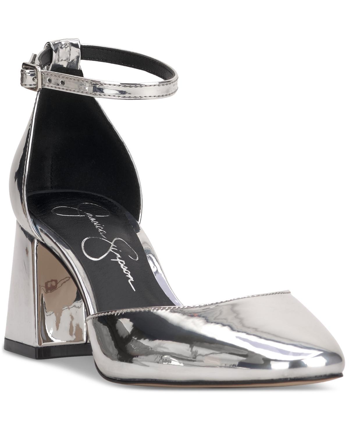Jessica Simpson Womens Fulian Ankle-Strap Block-Heel Pumps Product Image