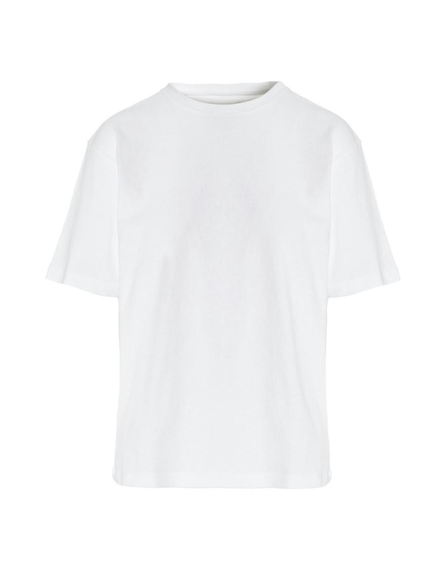 KHAITE Womens White Mae Brand-patch Cotton-jersey T-shirt In Cream Product Image