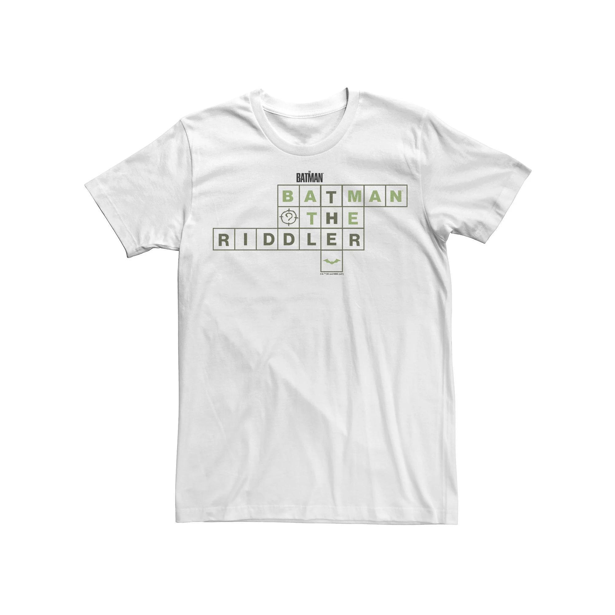 Men's DC Comics The Batman Crossword Riddler Tee, Size: XL, White Product Image