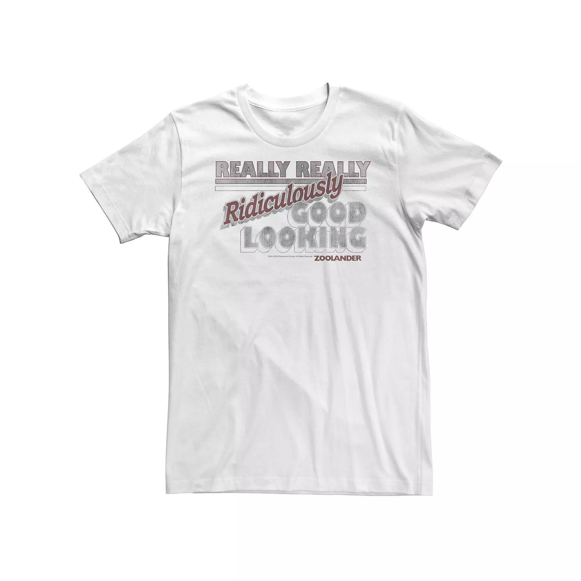 Big & Tall Zoolander Really Ridiculously Good Looking Title Logo Tee, Men's, Size: 5XL, White Product Image