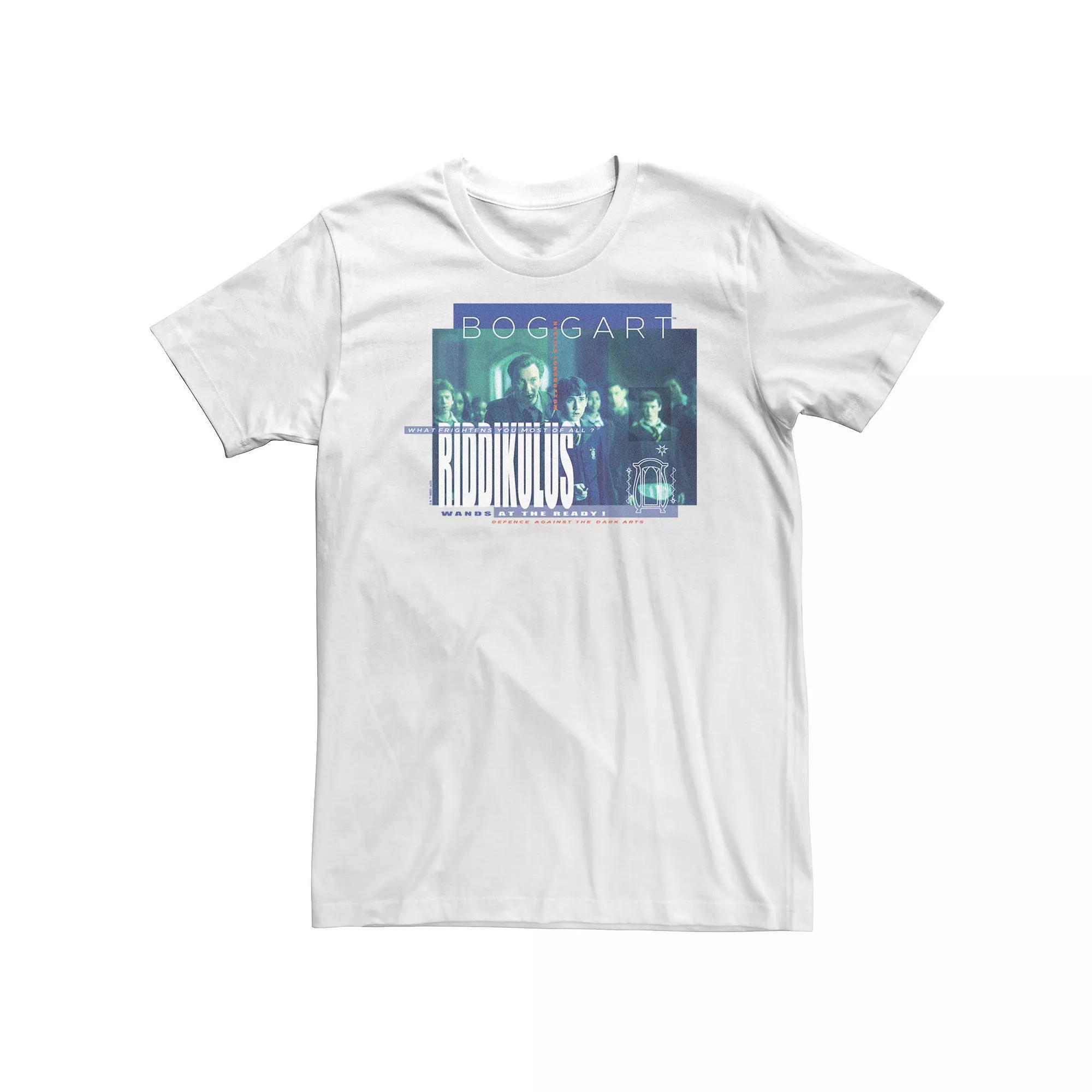 Big & Tall Harry Potter Deathly Hallows 2 Riddikulus Boggart Wands At The Ready Tee, Men's, Size: 3XL, White Product Image