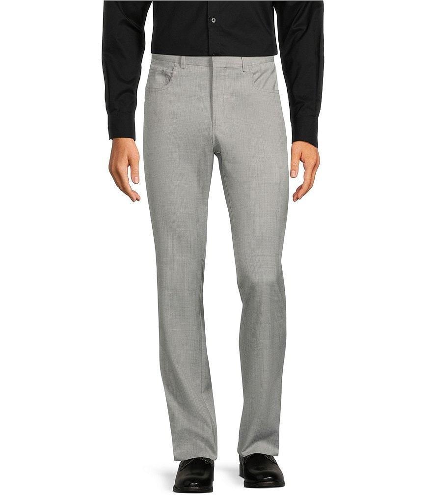 Hart Schaffner Marx New York Modern Fit Flat Front Solid Dress Pants Product Image