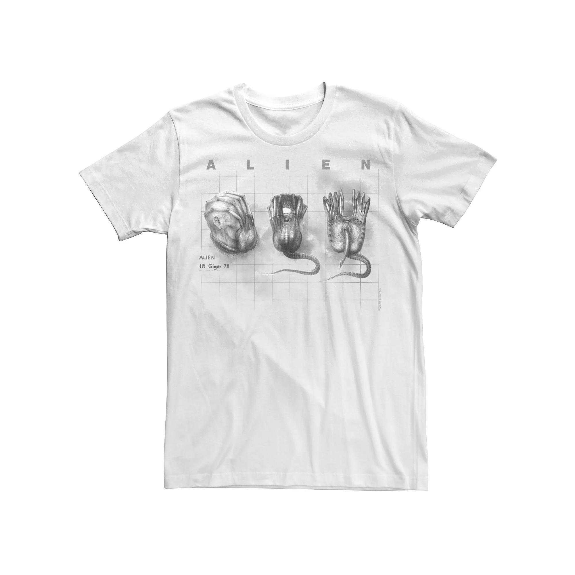 Men's Alien Facehugger Concept Art Tee, Size: Small, White Product Image