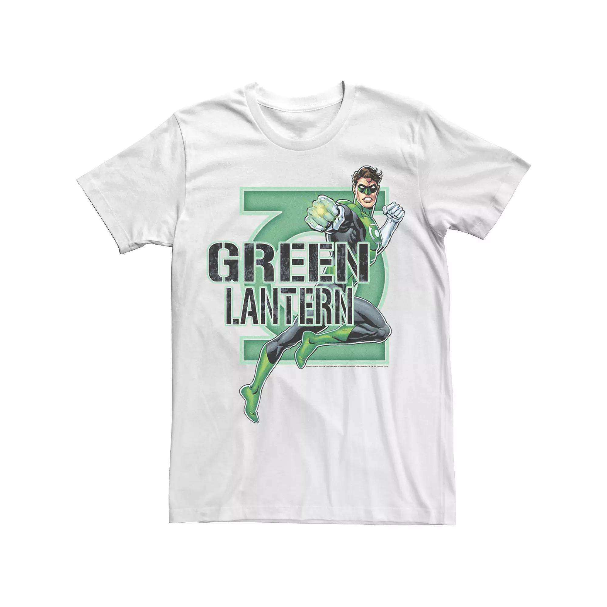 Men's Green Lantern Intensified Logo Tee, Size: Small, White Product Image