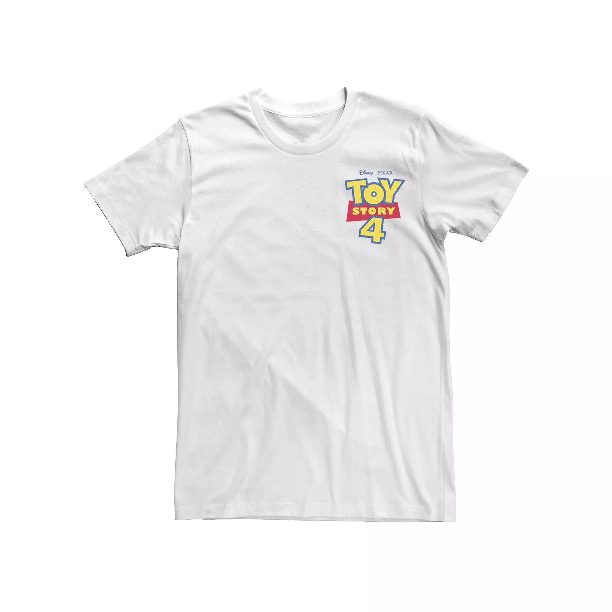 Disney / Pixar's Toy Story 4 Men's Movie Logo Left Chest Pocket Tee, Size: XL, White Product Image