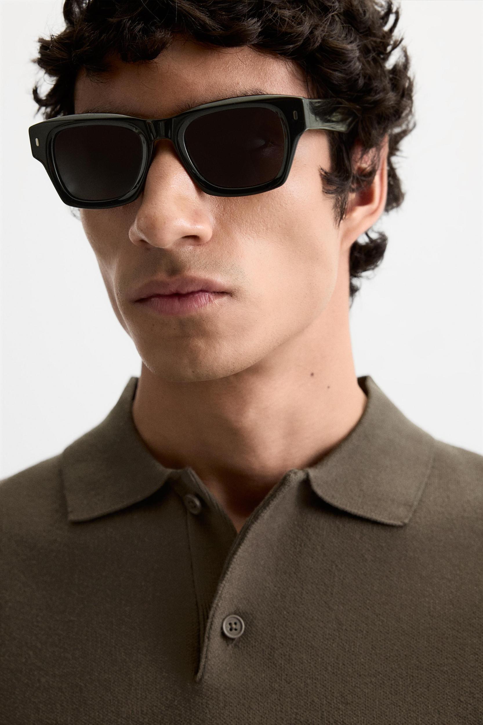 VISCOSE BLEND KNIT POLO SHIRT Product Image