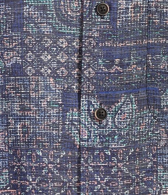 Roundtree & Yorke Short Sleeve Patchwork Print Hangout Sport Shirt Product Image