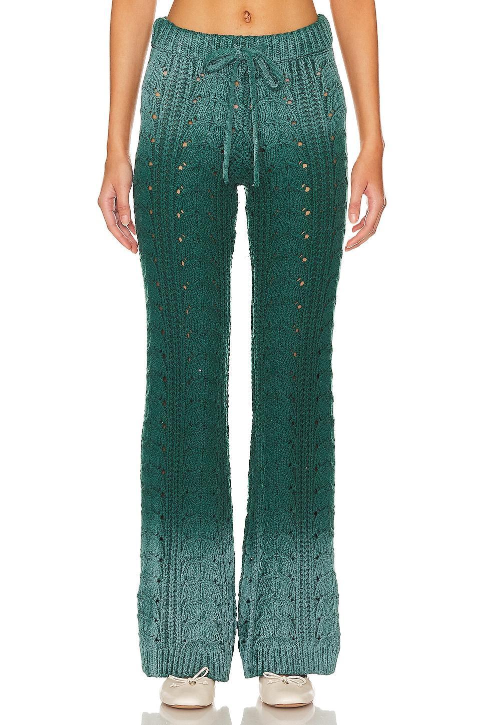 Lovers and Friends Jelissa Ombre Knit Pant in Green Ombre Product Image
