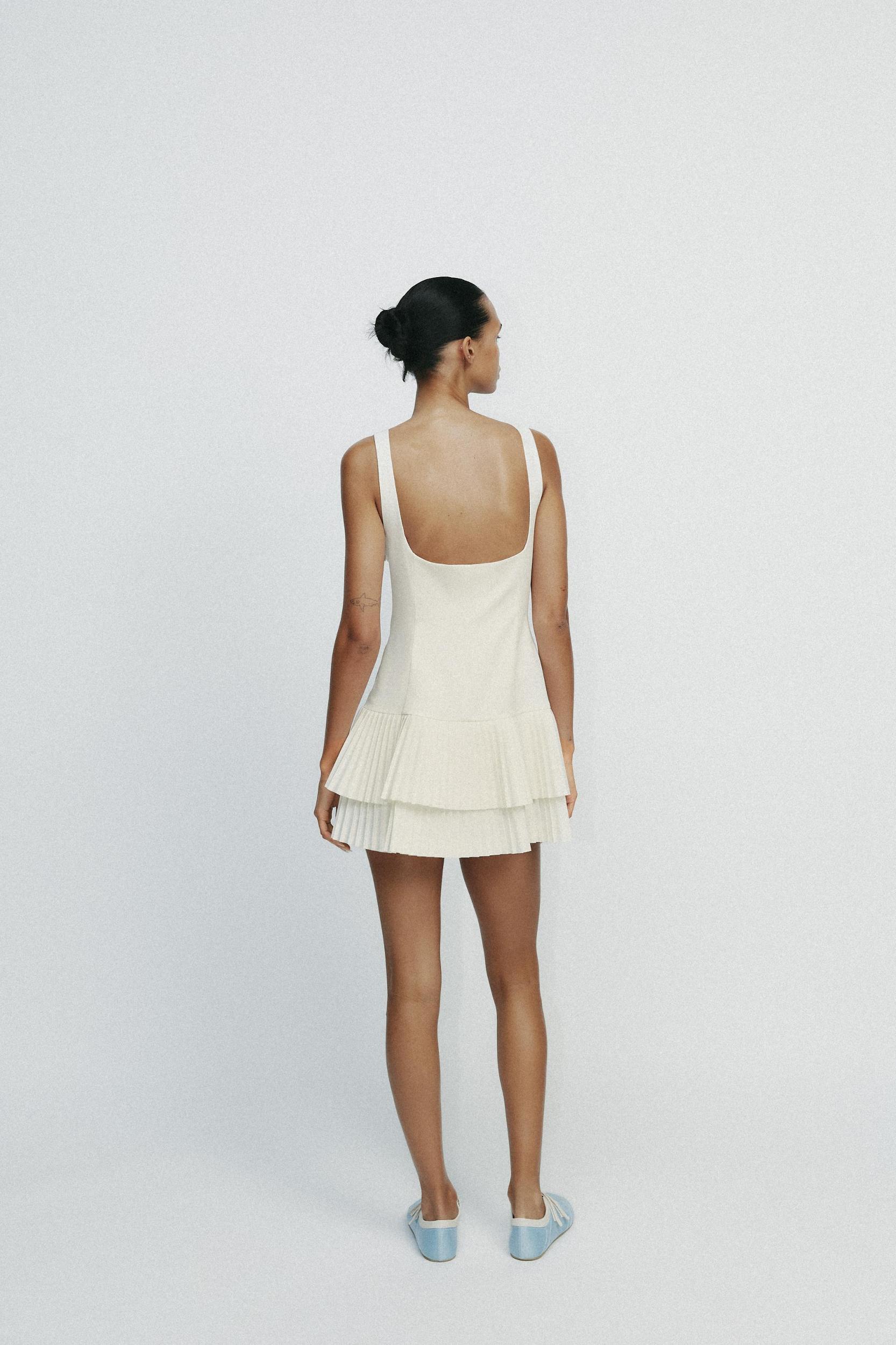 BOX PLEAT JUMPSUIT DRESS Product Image