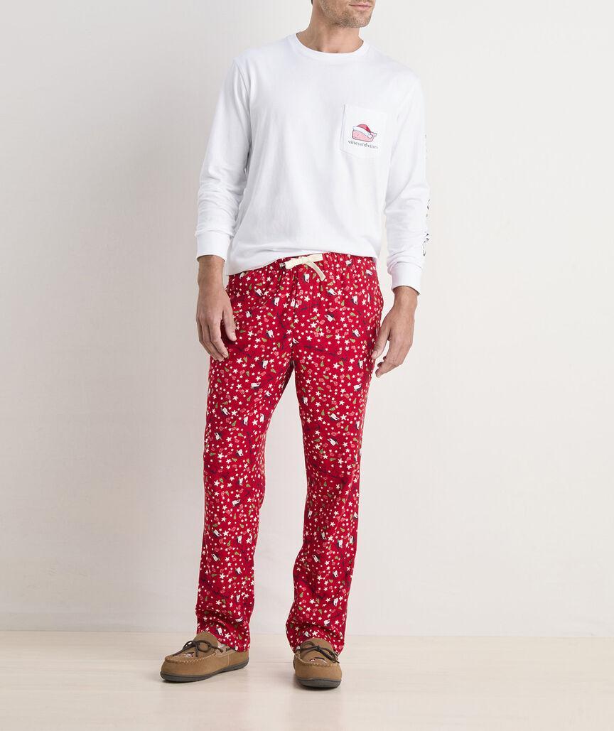 Santa Whale Long-Sleeve Pocket Tee Product Image