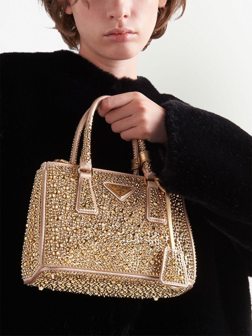 Galleria crystal-embellished satin mini bag Product Image