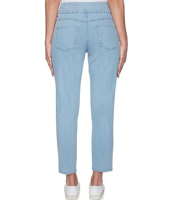Ruby Rd. Extra Stretch Denim Straight Leg Ankle Pull-On Pants Product Image