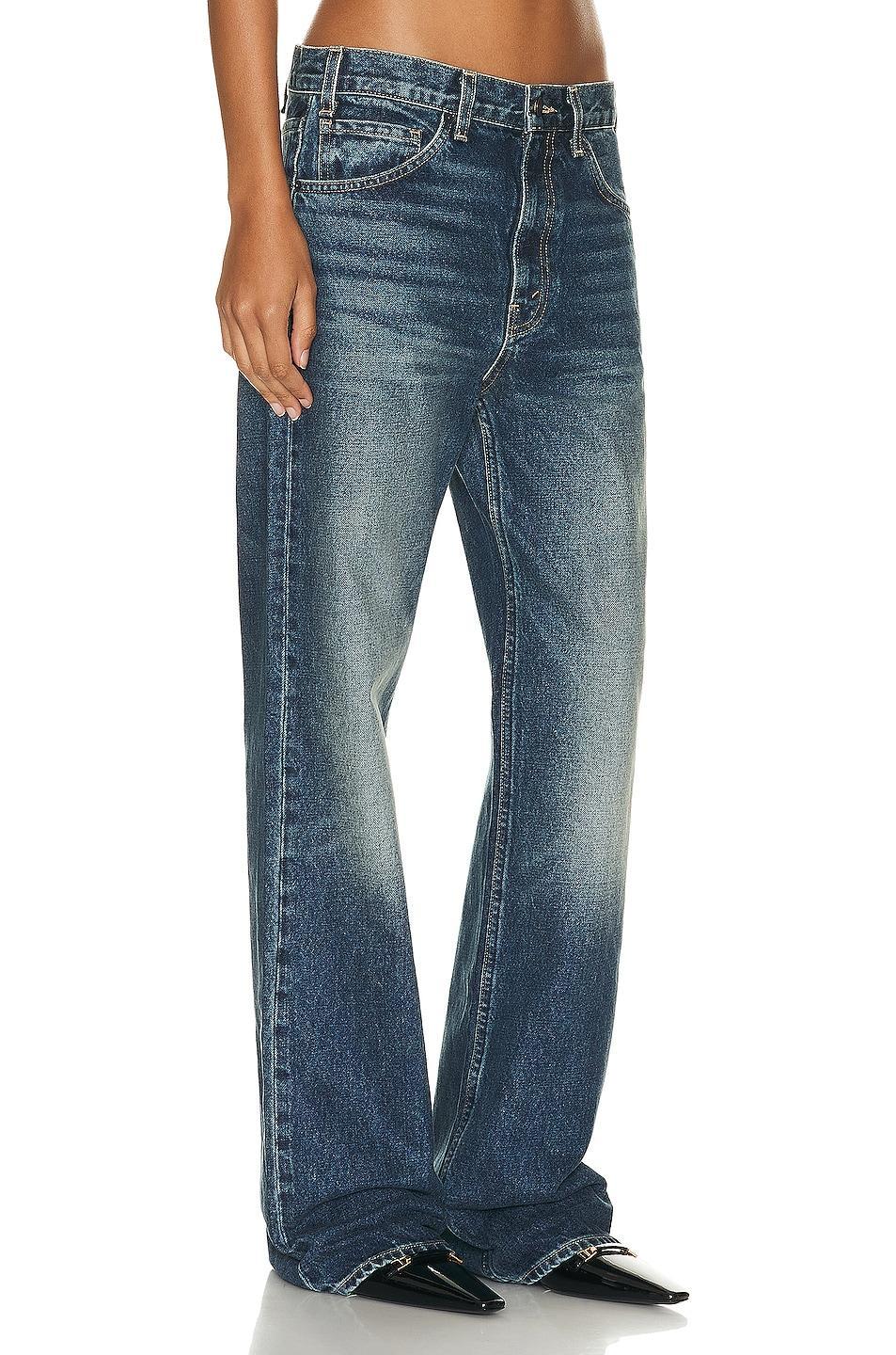 NILI LOTAN Mitchell Wide Leg in Denim-Dark Product Image