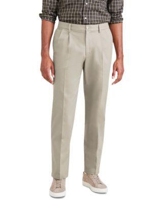 Big & Tall Dockers® Signature Iron Free Stain Defender Classic Fit Pleated Pants, Men's, Size: 44X30, Blue Blazer Product Image