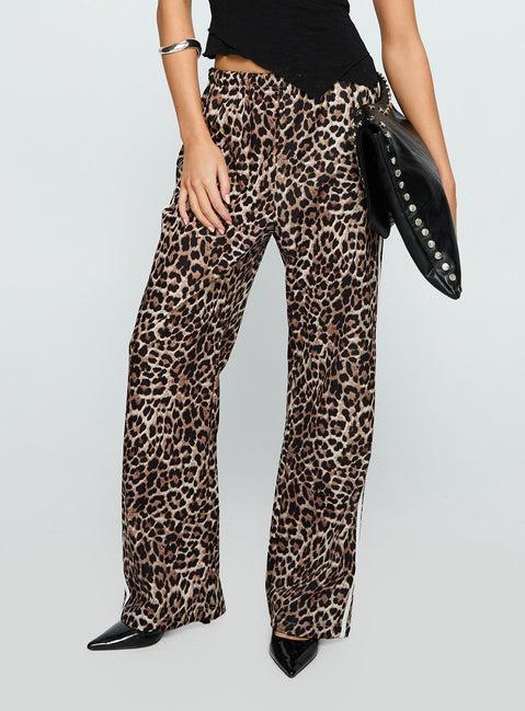 Buzzer Track Pants Leopard Product Image