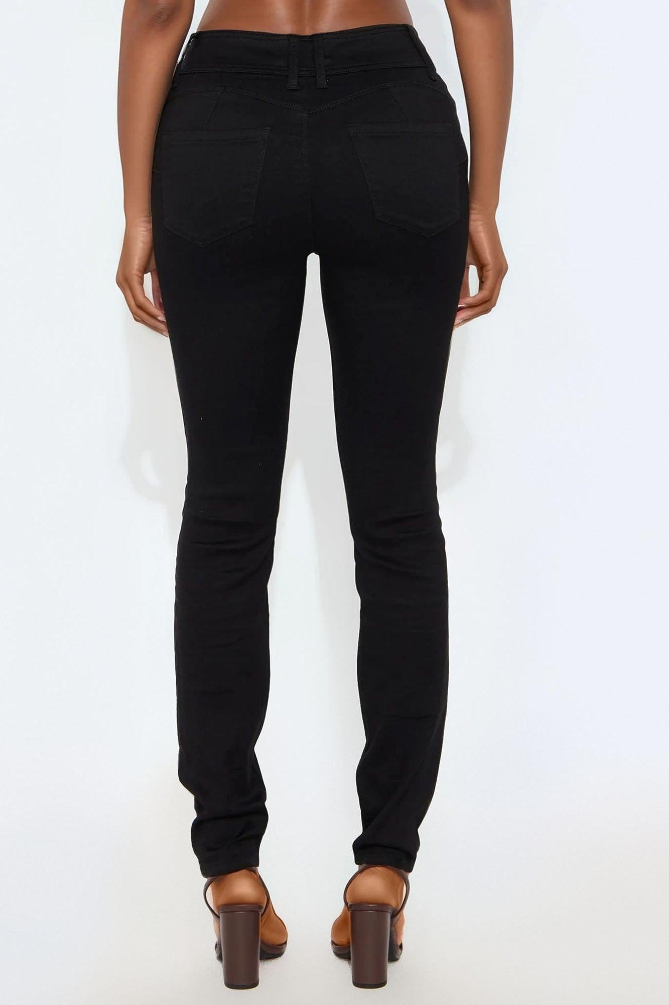 Tall Snatch Me Tight Booty Lifter Skinny Jeans - Black Product Image