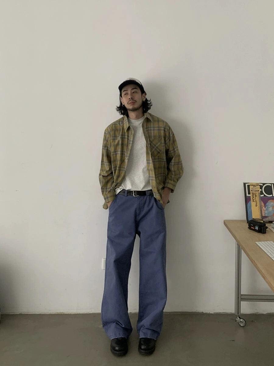 RT No. 18830 FRENCH BLUE WORKWEAR STRAIGHT PANTS Product Image