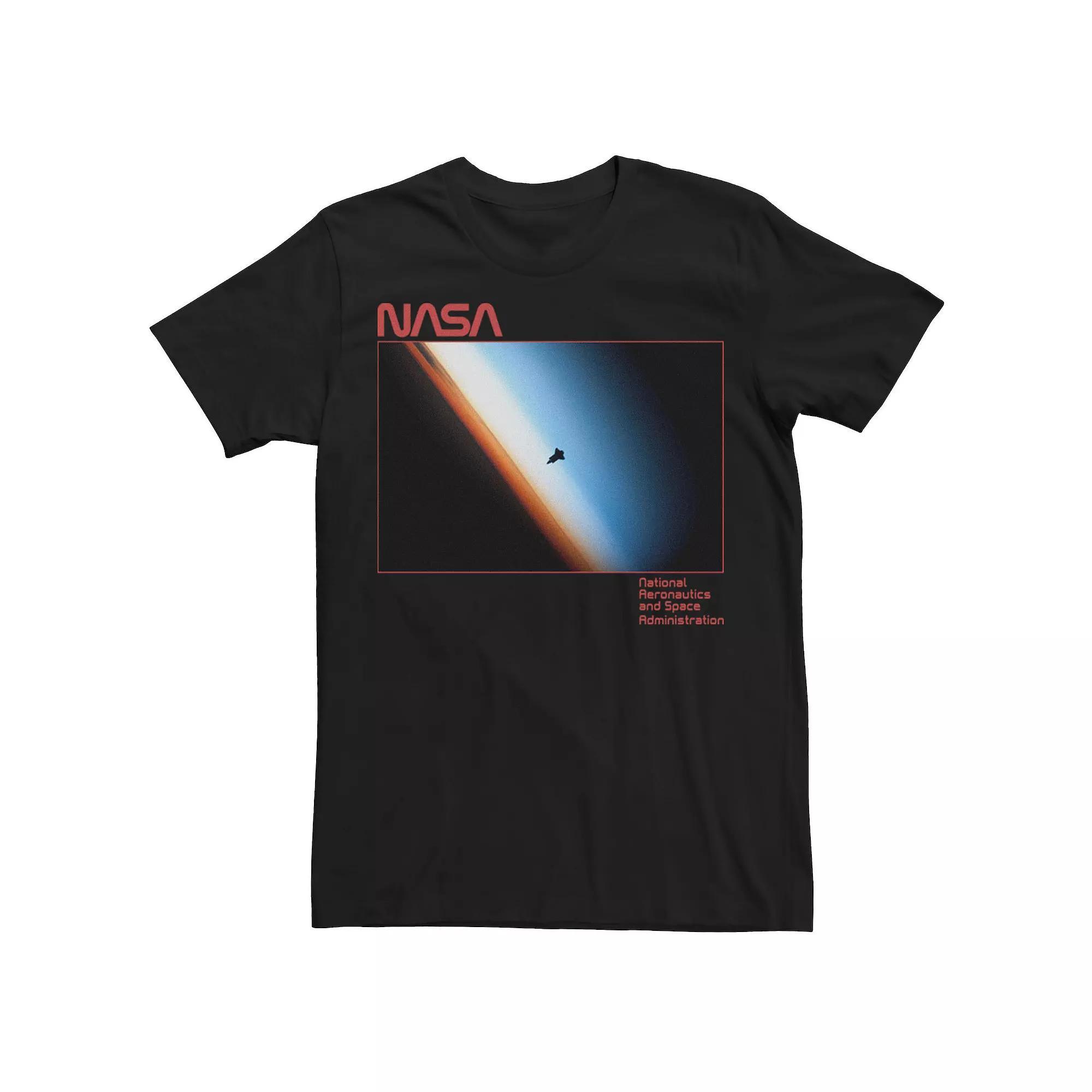 Men's NASA Shuttle Dark Light Poster Tee, Size: XL, Black Product Image