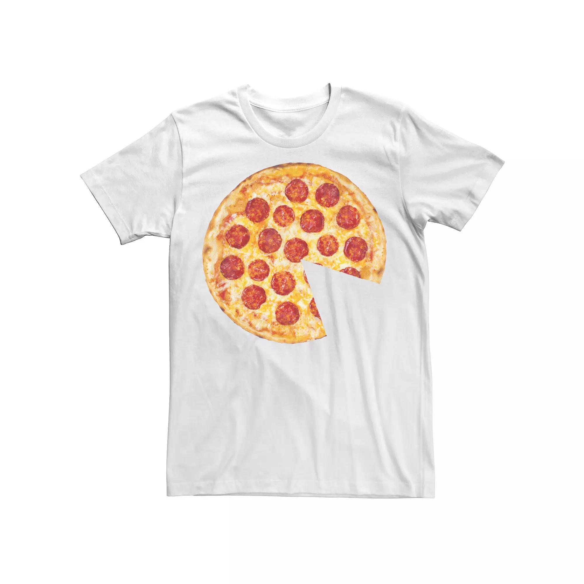 Men's Pepperoni Pizza Portrait Graphic Tee, Size: XXL, White Product Image