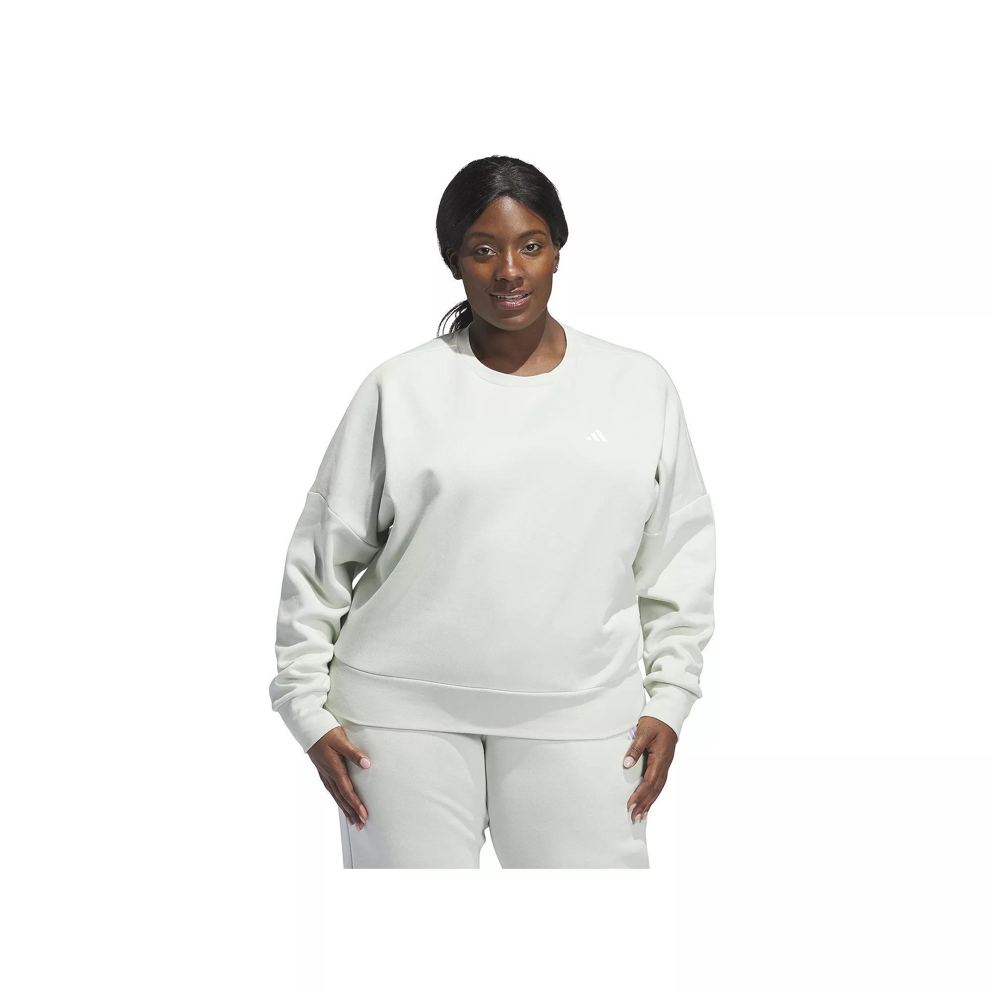 Plus Size adidas Essentials Feel Cozy Sportswear Sweatshirt, Women's, Size: 3XL, Linen Green Product Image