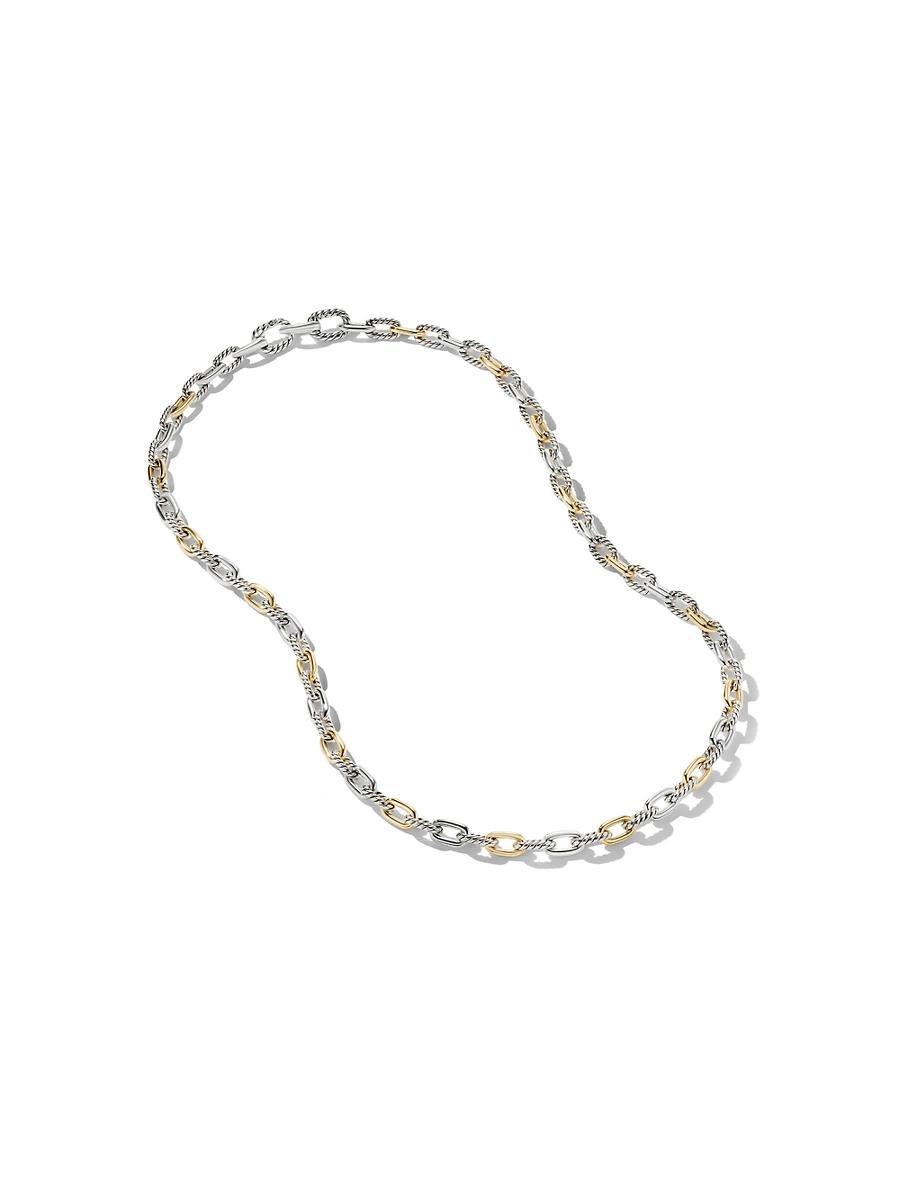 David Yurman Dy Madison Chain Necklace in Sterling Silver with 18K Yellow Gold, 18 Product Image