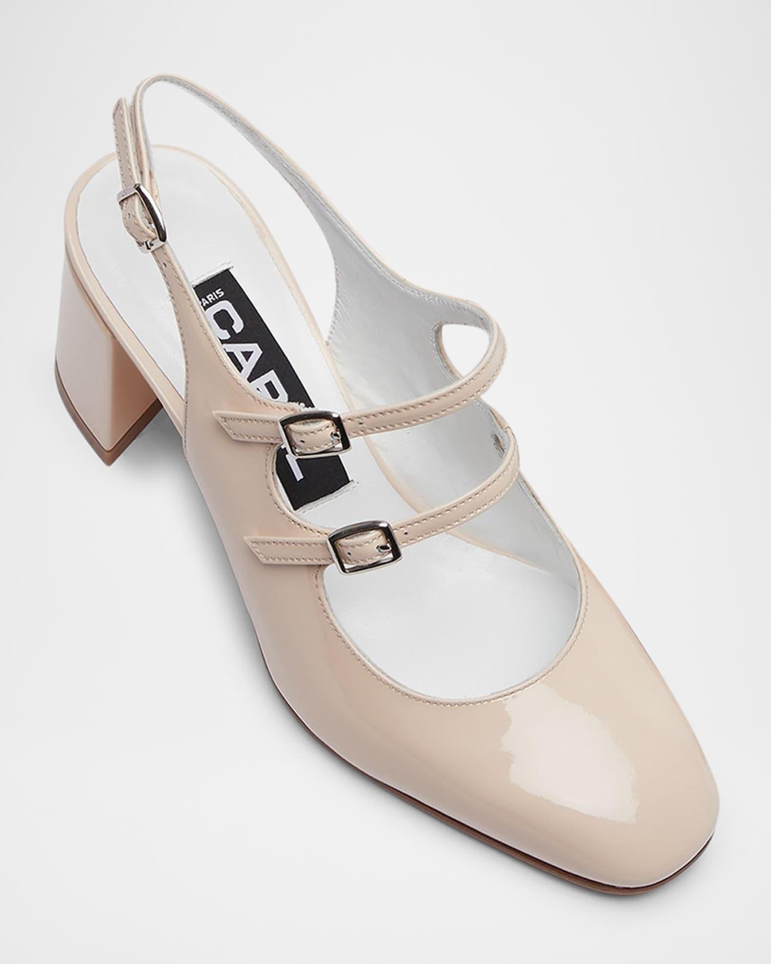 Banana Patent Mary Jane Slingback Pumps Product Image