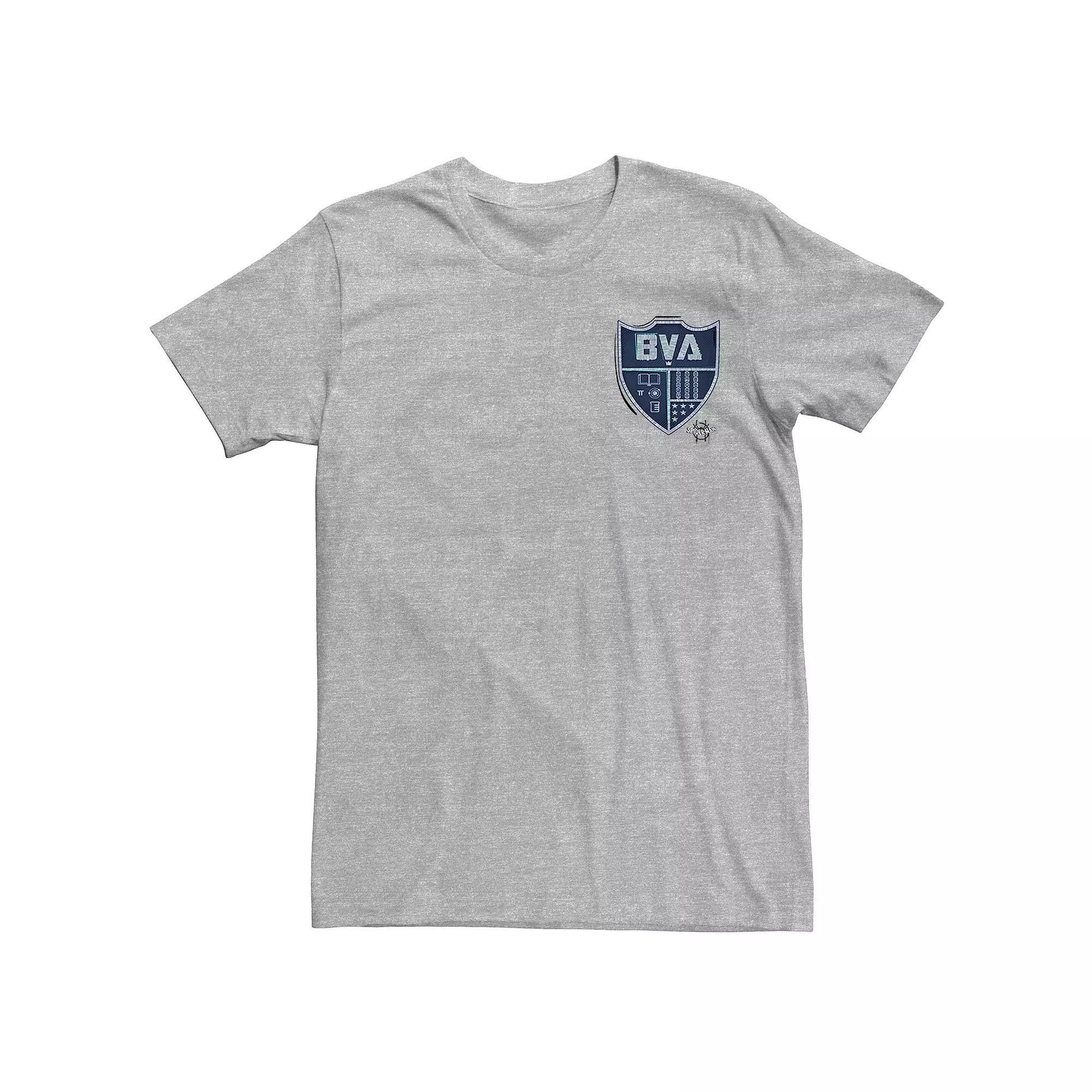 Men's Marvel Spider-Man School Crest Graphic Tee, Size: XL, Athletic Grey Product Image