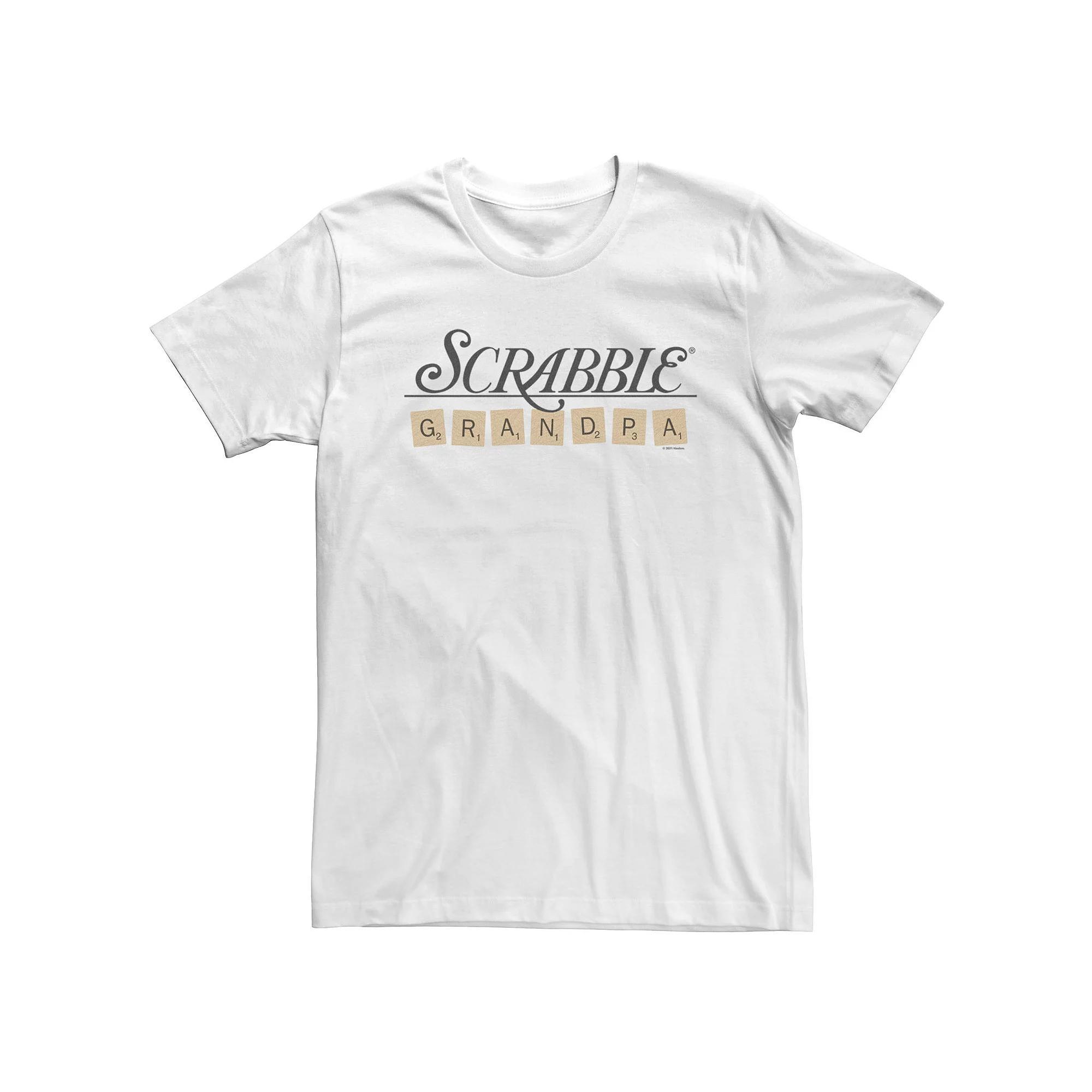 Big & Tall Scrabble Grandpa Tiles Tee, Men's, Size: XXL Tall, White Product Image