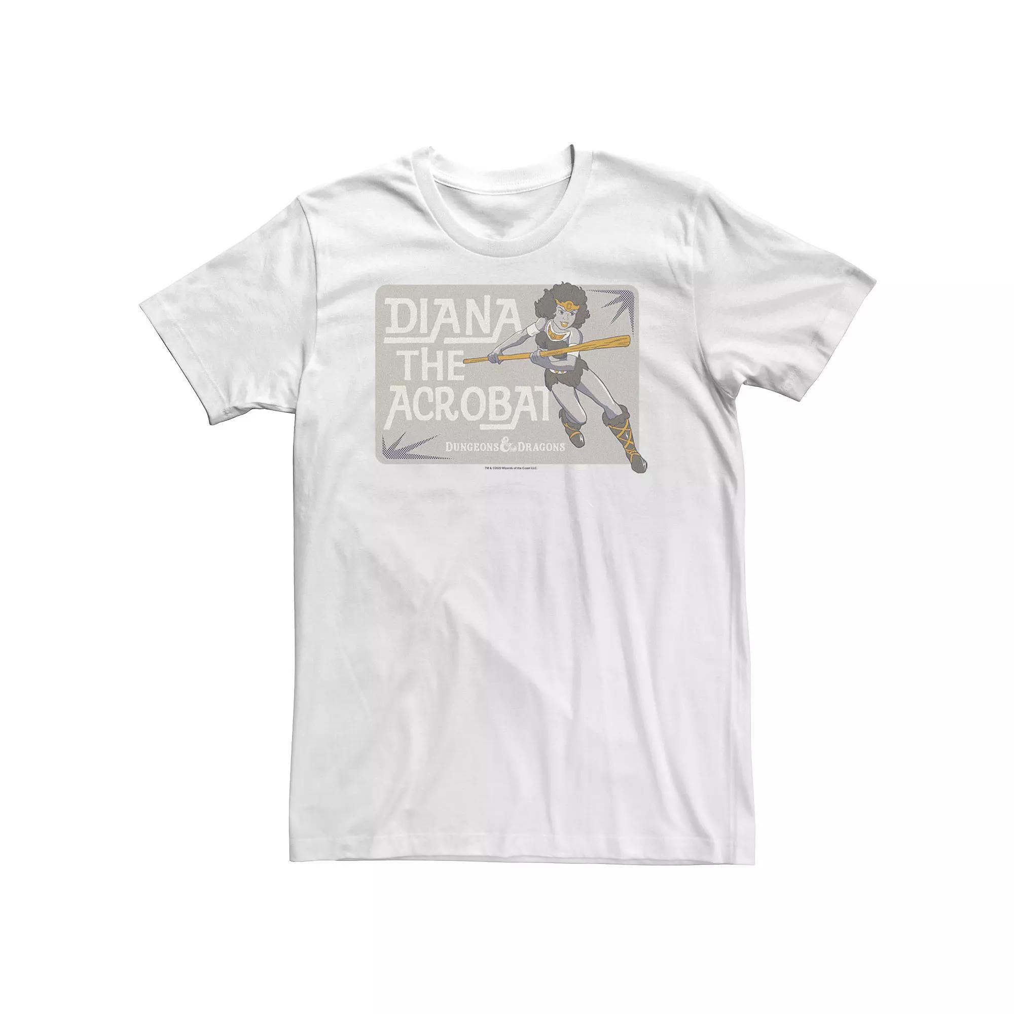 Big & Tall Dungeons & Dragons Diana The Acrobat Panel Tee, Men's, Size: 4XL, White Product Image