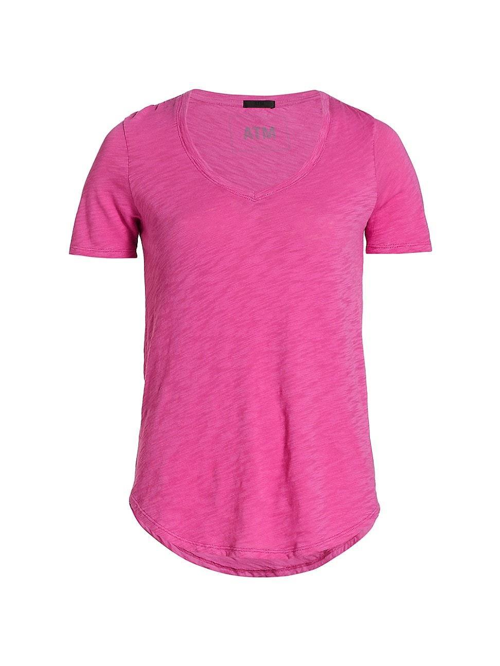 Womens Slub Jersey V-Neck Tee Product Image