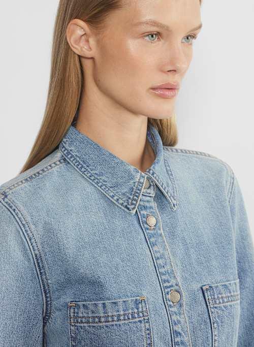the 90s sculpt denim shirt Product Image