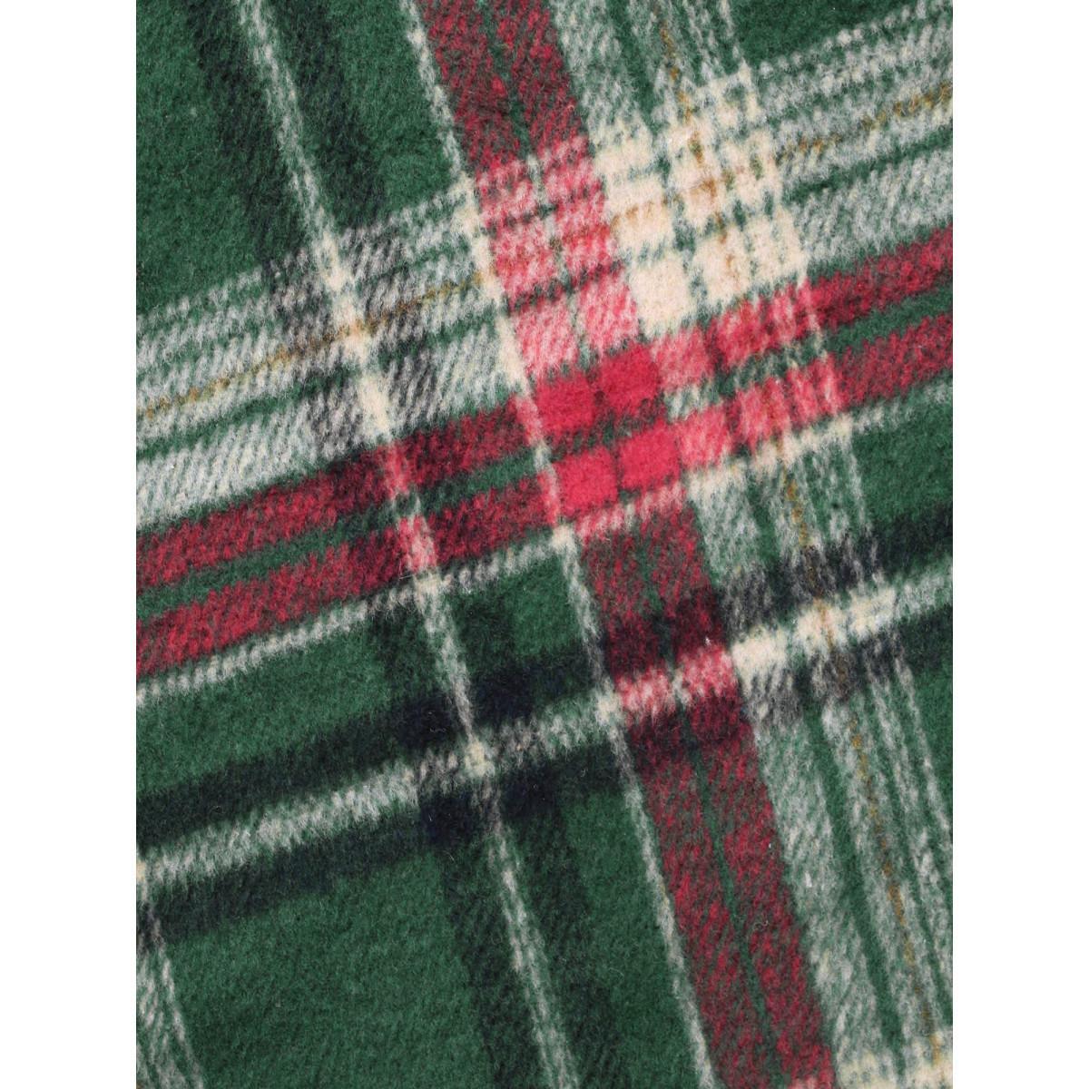 Plus Size Plaid Pattern Elastic Waist A-line Mini Skirt Women DarkGreen Elegant Low stretch Slanted pocket Everyday Skirts BloomChic 18-20/2X Product Image
